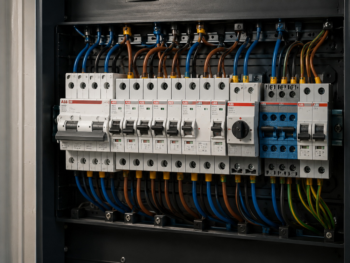 Moderne meterkast voor energieopslag