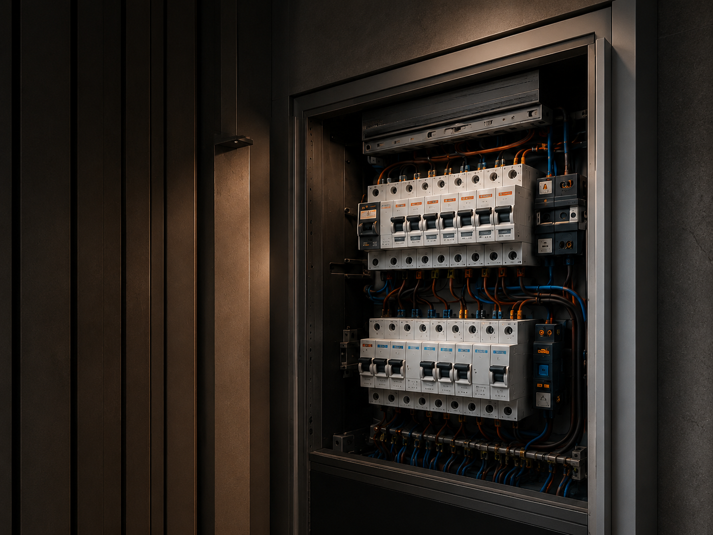 Moderne woning met veilige elektrotechnische installatie