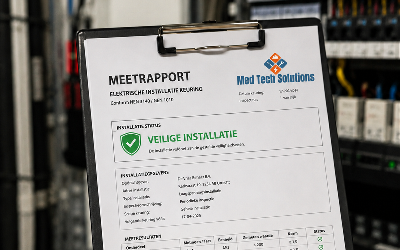 Meterkast veilig gecontroleerd