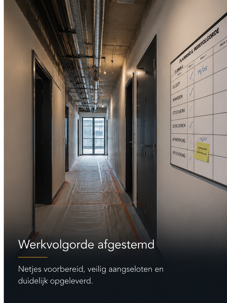Werkvolgorde afgestemd
