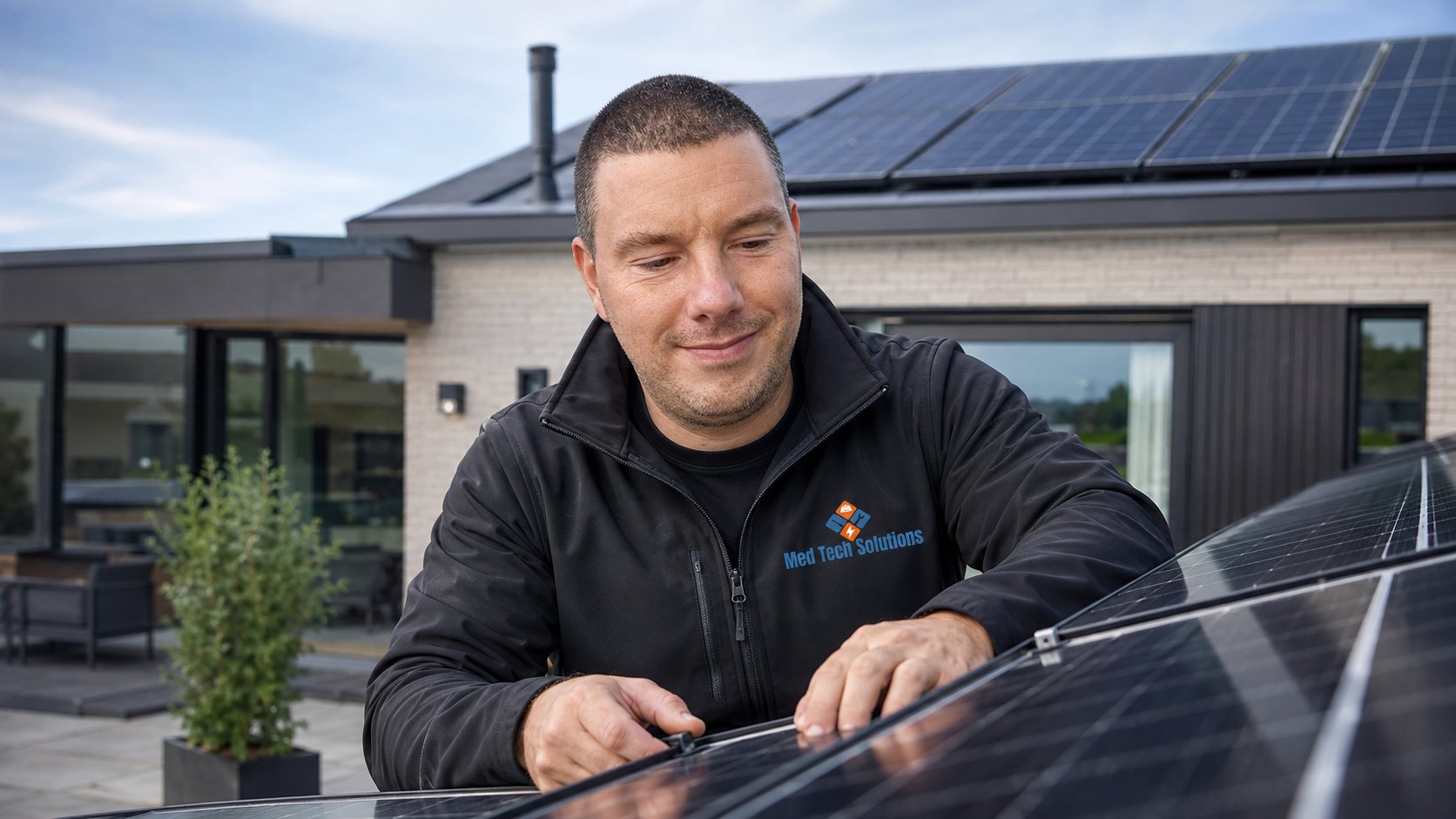 Omvormer en kabelroute afgestemd